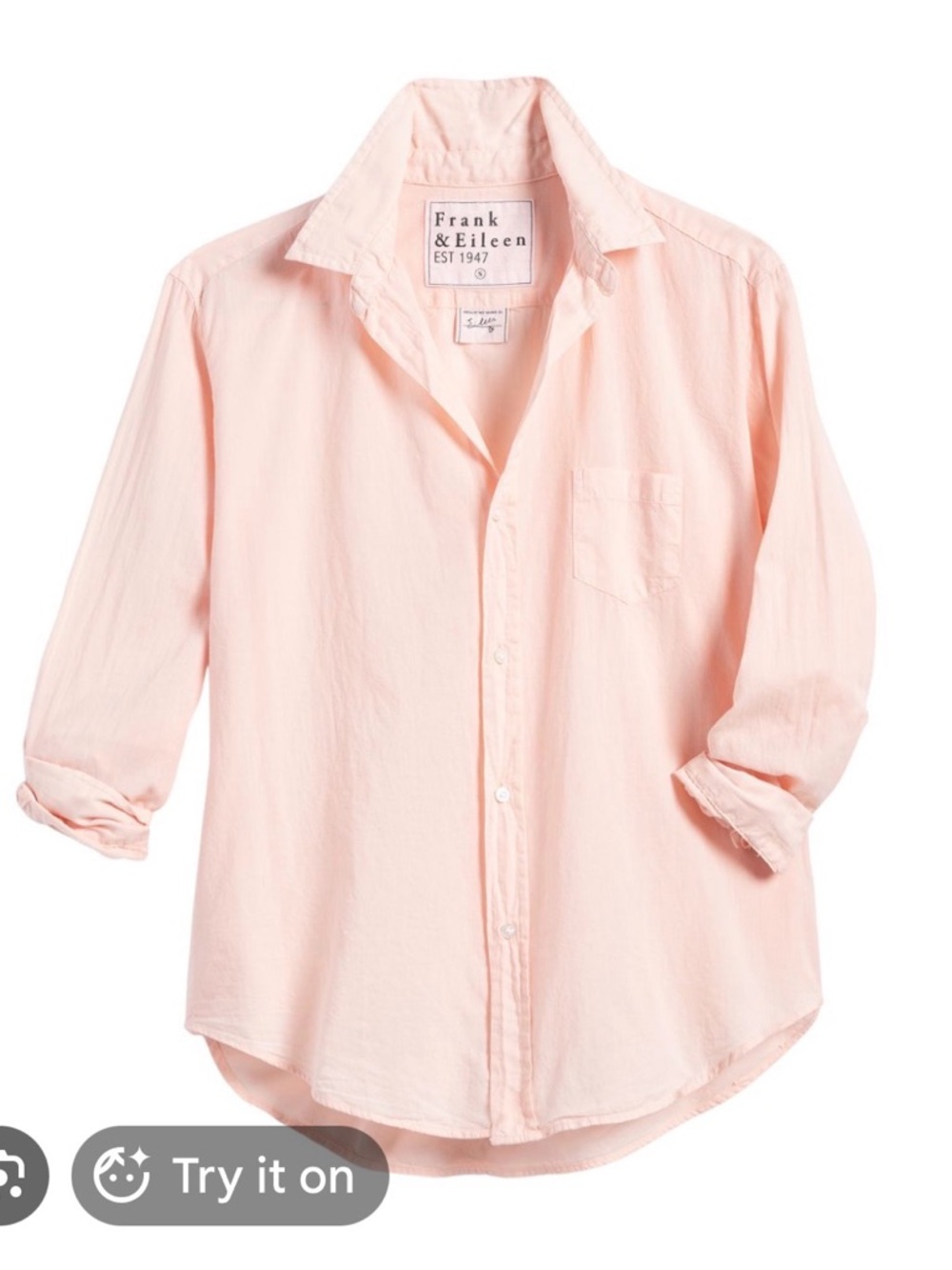 Frank & Eileen Peach Eileen Button Up Shirt Small